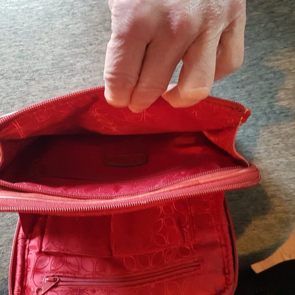 Fossil Vintage Leather Crossbody Purse Red - Picture 10 of 13